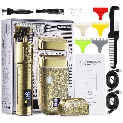 Bestauty Men's Foil Shavers - Electric Hair Clipper Hair Trimmer Beard Razor Shaver Kit with 4 Guide Combs, USB Rechargeable Haircut and Beard Shaving Kit for Salon, Barbers and Home Use Cover