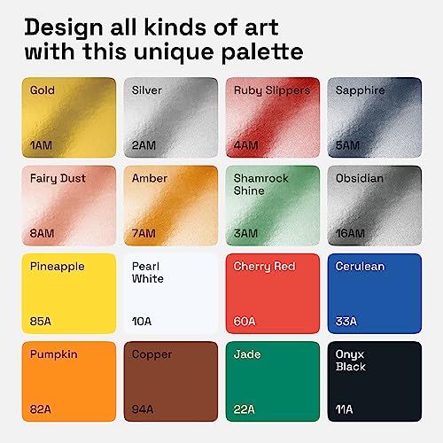Image of ARTISTRO Paint Markers 16 Colors - Acrylic Pens for Rock, Glass, Fabric, DIY - Art Supplies - 16 Brush Tip Markers