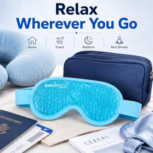 Image of Cooling Gel Eye Mask Reversible Sleep Mask