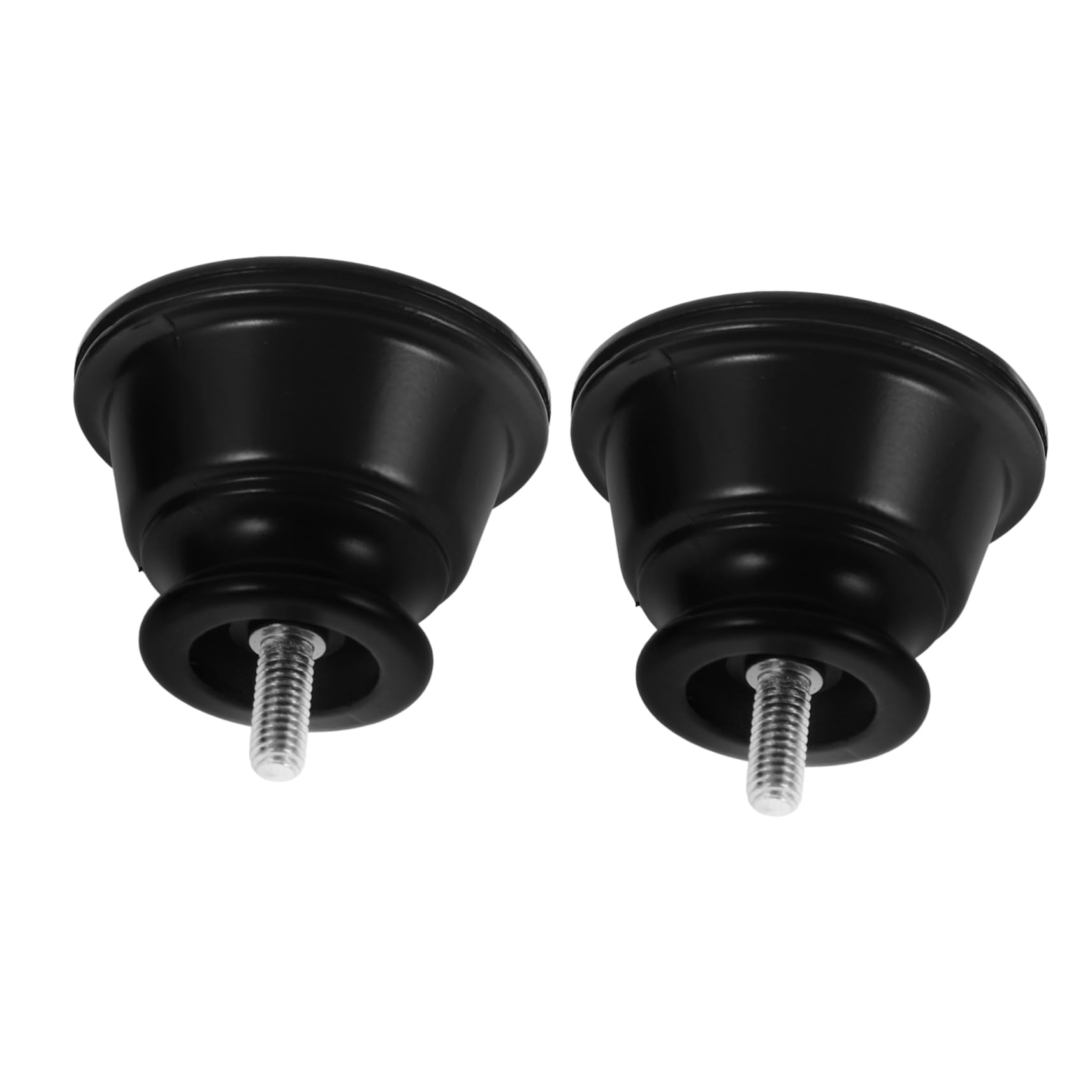 TOPBATHY 5 Set di Terminali per Aste per Tende in Metallo Nero per Aste Romane E 2 Pezzi * 5