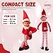 Quebec Christmas Mischief Makers: Naughty Santa’s Little Helper with Soft Body, Vinyl face & Hook and Loop Grip–Fun Christmas elf for Family Play (elf boy)