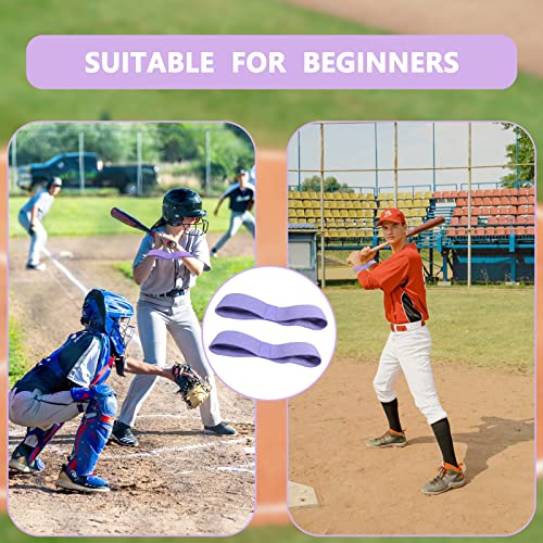 Tainess Baseball Swing Trainer Bands,Baseball/Softball Hitting Training Equipment For Perfect Batting Practice Aids For Baseball And Softball Beginner (Purple) #TOP2