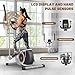 Crosstrainer für Zuhause, Extrem Leiser Ellipsentrainer mit Magnetantrieb, 16-stufigem Widerstand, LCD-Display und Pulssensor, Kompaktes Gelenkschonendes Fitnessgerät für das Cardiotraining (Silber)