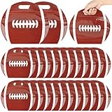 Hxezoc 25 PCS Football Snack Bags with Handle Sealed Stand-Up Treat Candy Bags Sport Goodie Bags for Boys Kids Football Theme Birthday Party Decoration Supplies