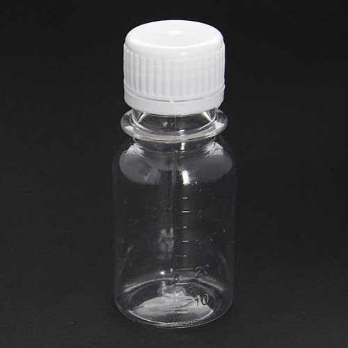 Vista 34 de Othmro 10 botellas de plástico de reactivo químico de laboratorio, 6.8 fl oz/6.8 onzas líquidas/6.8 onzas líquidas de boca pequeña/sólida redonda