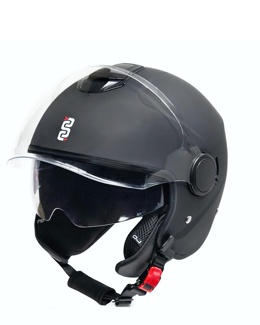 OJ Casco Moto Jet Casco Jet Nero Opaco taglia S