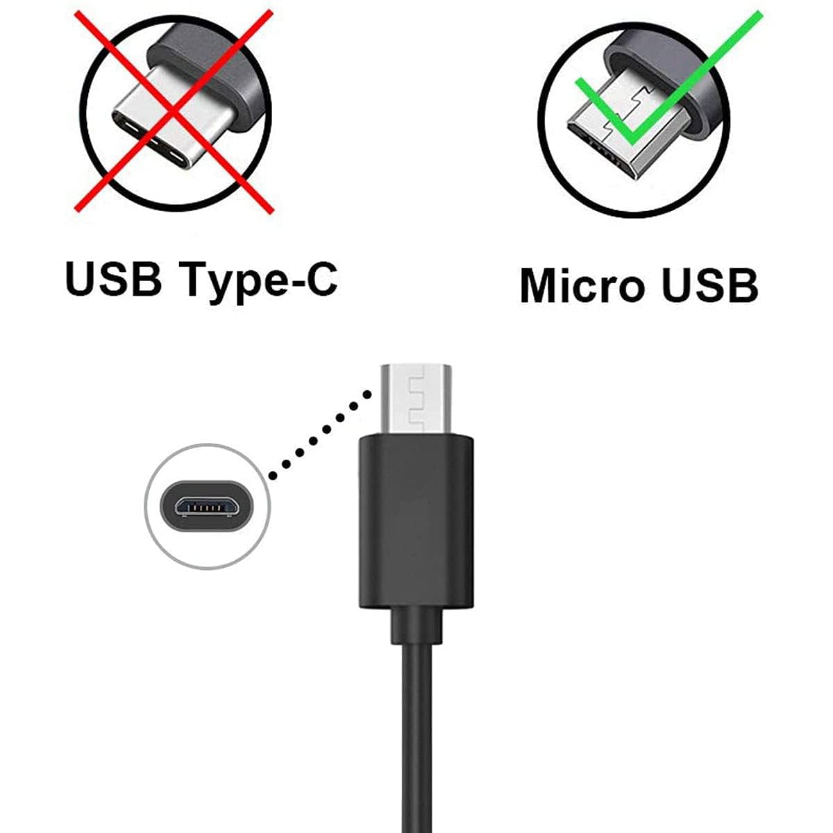 Cable USB A - Micro Para Alcatel One Touch OT-808 OT-813D OT-810
