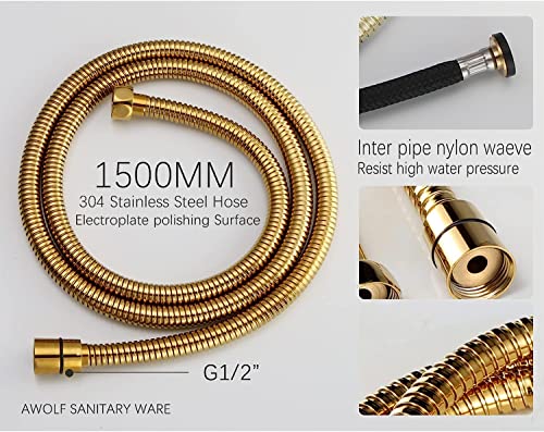 Grifo para bidé en oro cepillado de latón macizo de lujo 4