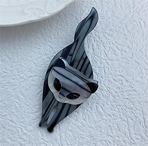 Kawadu Vintage Acrylic Handmade Custom Cat Brooches For Women Cartoon Animal Brooch Pin For Women Girls Black #TOP4