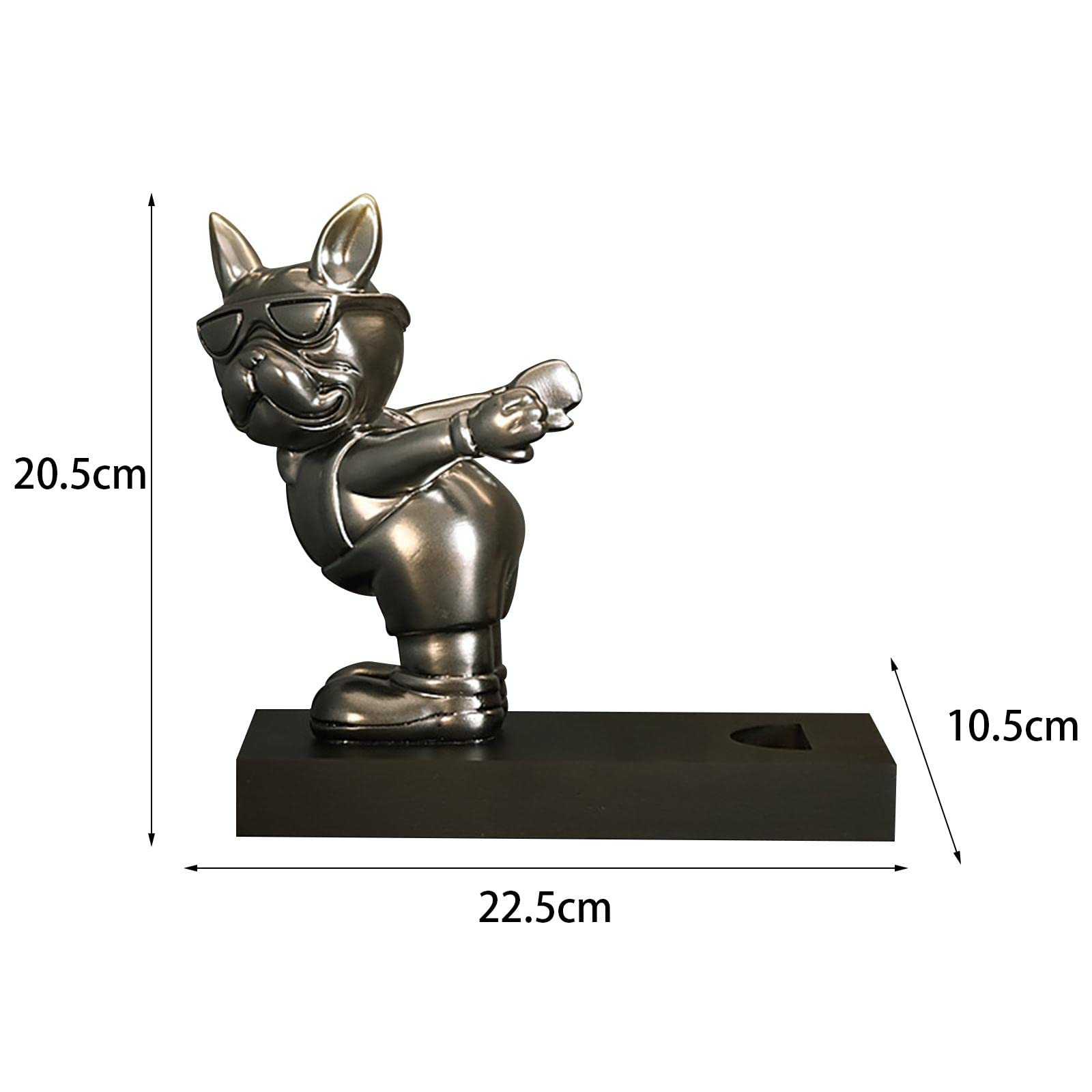 Espositore creativo per vino, ornamento scultura stand statua portabottiglie in resina artigianato per armadietto, casa, piano di lavoro, decorazione hotel (argento)