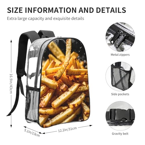 Mochila transparente de comida rápida que agiliza el acceso de seguridad en estadios unisex 4