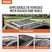 VEVOR Roof Rack Cross Bars, Aluminum Roof Rack Crossbars, Fit Raised Side Rail with Gap, 200 lbs Load Capacity, Adjustable Crossbars with Locks, for SUVs, Sedans, and Vans
