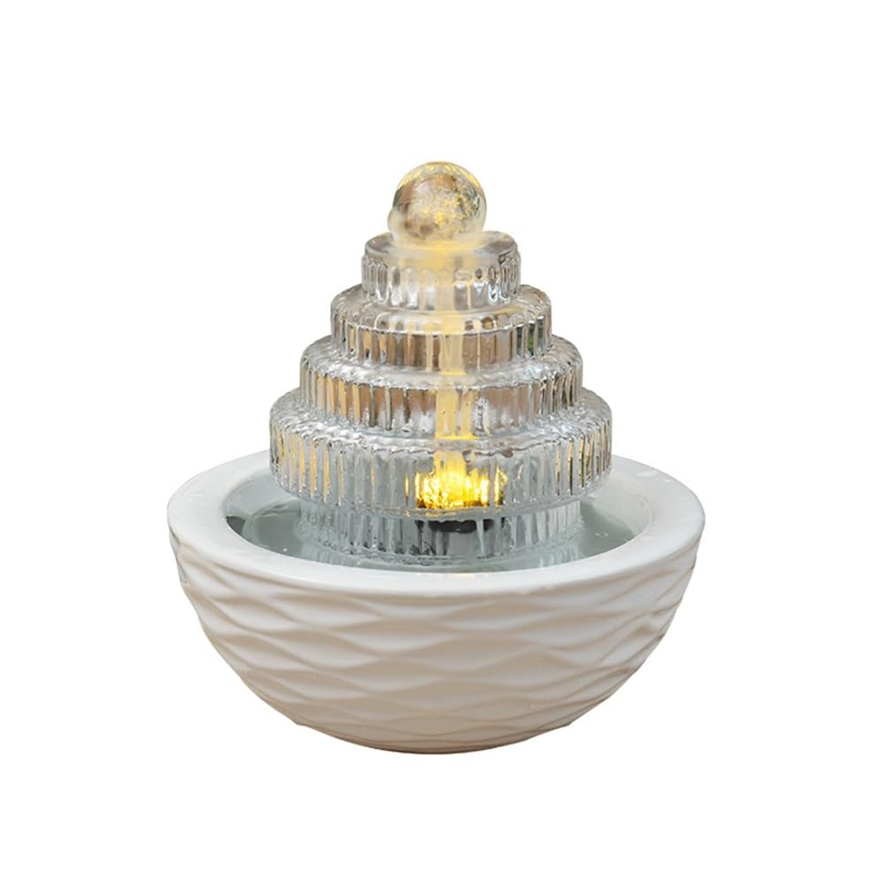 Cascada interior de cerámica y cristal ideal para regalar como adorno zen de mesa original