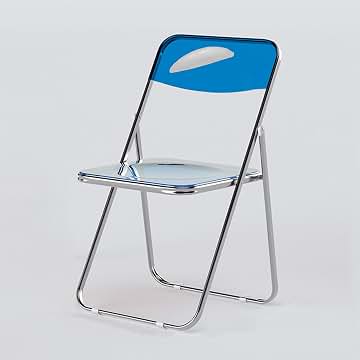 Silla de maquillaje azul transparente, silla de comedor moderna con respaldo para el hogar, fiestas y eventos, diseño elegante, cómodo y ligero para artistas de maquillaje y entretenimiento