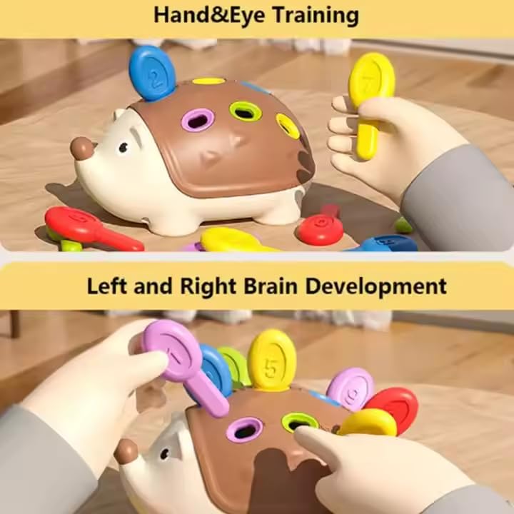 Image of Yummy Baby Products Cute Hedgehog Learning Toy, Helps Develope Motor Skills, Color Recognitions and Numbers (Classic Hedgehog)
