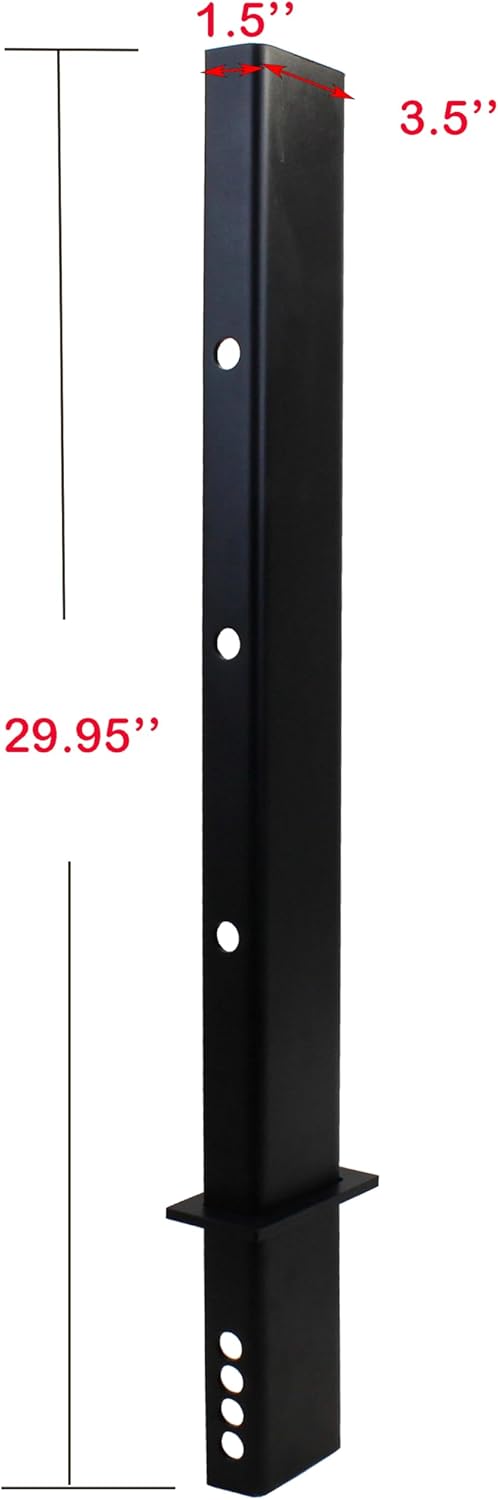 Heavy Duty 4 Pack 30" Adjustable C Channel Pipe Stakes for Flatbed Trailer Hauler,Gooseneck Trailer Accessories, Trailer Stake Side Rail