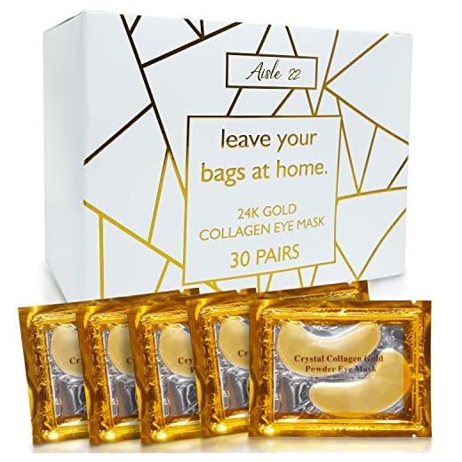 30 Pairs Under Eye Patches - 24K Gold Eye Mask - Under Eye Mask for Dark Circles Under Eye Treatment for Women – Collagen Gold Eye Masks for Dark Circles and Puffiness - Under Eye Bags Treatment