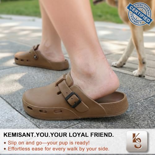 Image of KEMISANT Women Clogs,Comfortable Mules Sandals Slippers Nurse Garden Shoes Unisex for Men Cushioned Support