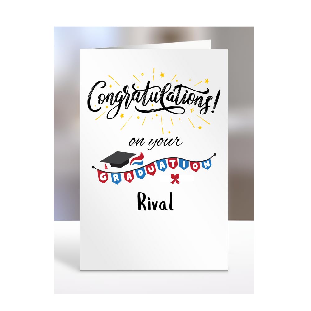 Congratulations on your graduation Rival card present, gifts for men, women, female, male, A5-130_161 โ image 1