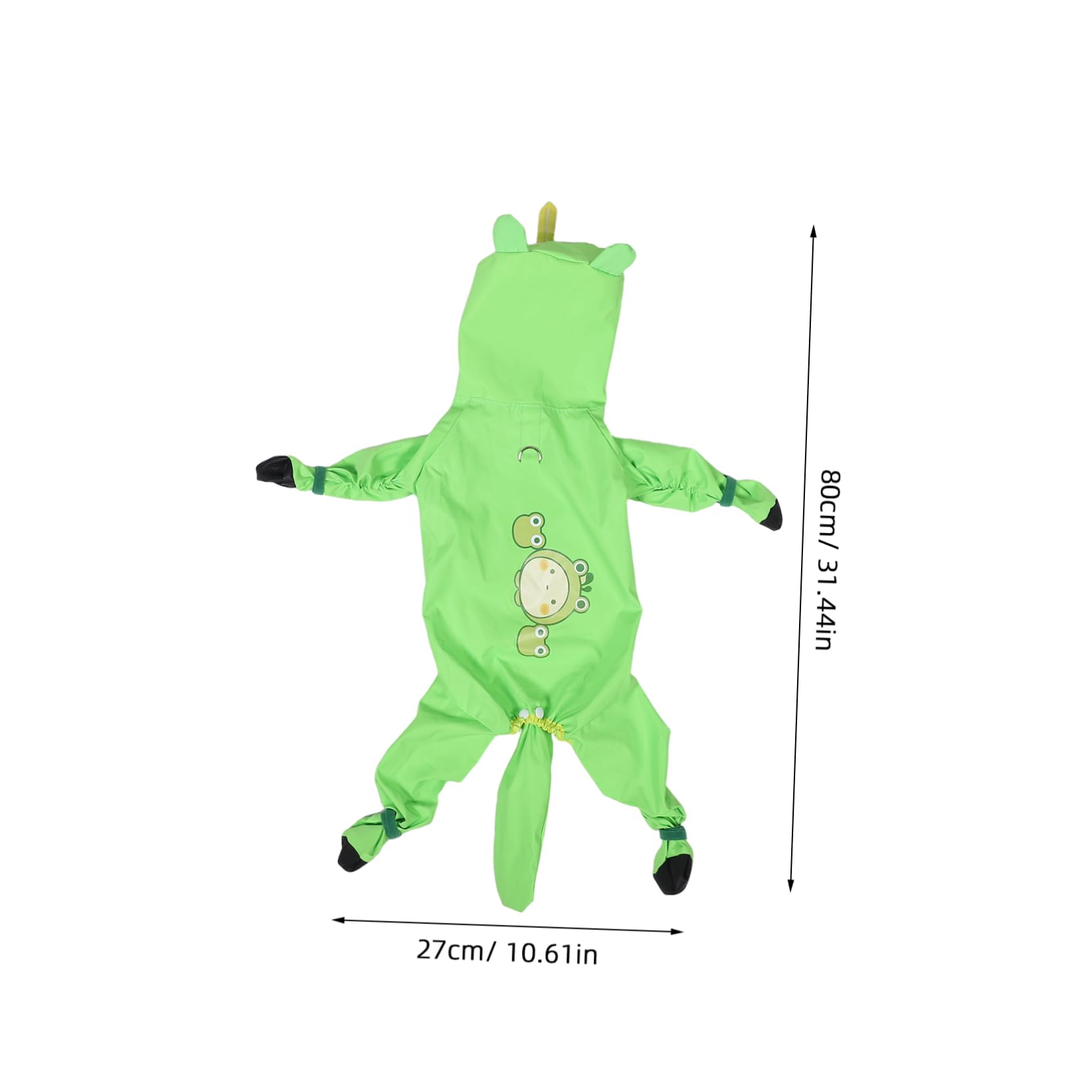 HANABASS Adjustable Straps Dog Rain Jacket Small/Medium Dogs Full Coverage Rain Suit Waterproof Soft Material