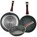 Produktbild San Ignacio Q3000 3-teiliges Pfannen-Set, 18 + 22 + 26 cm, aus geschmiedetem Aluminium, Grün