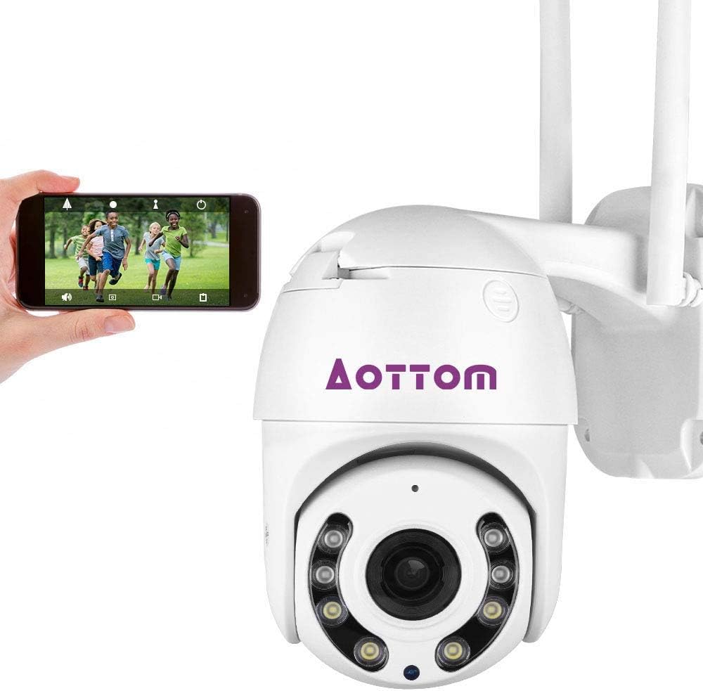 Black Friday - 50% OFF 1080P PTZ WiFi Camera Outdoor Aottom 1080P 4X Zoom Security IP Camera, 360 Pan & Tilt Dome Surveillance Camera, 2-Way Audio, Motion Detection Alarm, IP66 Waterproof, Security Cameras for Home Security