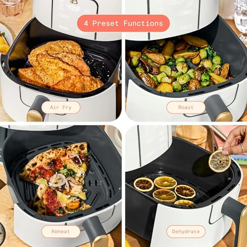 6 Quart Digital Air Fryer, Large Touch Screen Air Fryer with Programmable Time & Temperature Control, 4-in-1 Roast Reheat Dehydrate, Nonstick Design (White Icing) - Image 5