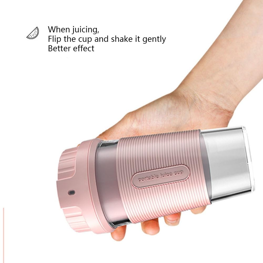 PAHION Mini Blender Smoothie Maker Frullatore per Milkshake Portatile Ricaricabile Tramite USB 18000 Giri/Min con Tazza Tritan BPA da 250 Ml per Frutta, Smoothie, Milkshake, Succo 40W