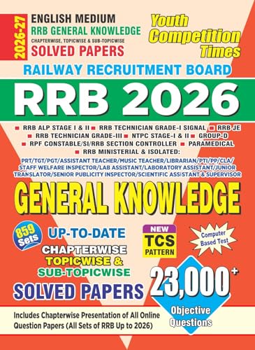 Image of RRB General Knowledge Chapterwise Solved Papers 2026 English Medium