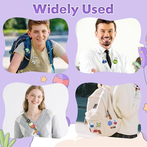 Image of Cute Pins Bulk, Funny Lapel Badge Pins Rubber Brooch Pins for Backpacks, Hats, Bags