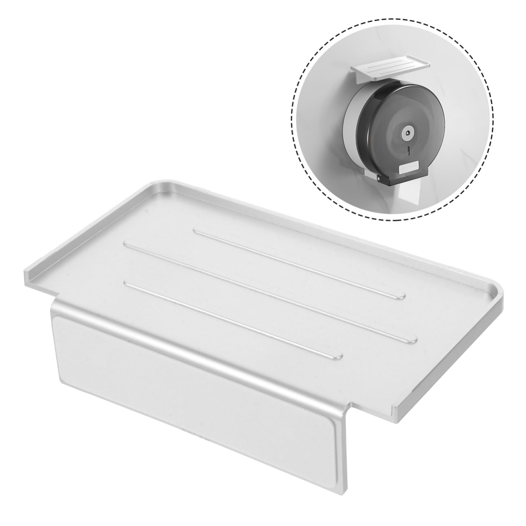 Artibetter 5pezzi Per Telefono Da Bagno Mensola Muro Organizer Facile Installazione Senza Forare Per Accessori Bagno