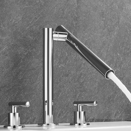 Robinet mitigeur de lavabo 3 trous double manette laiton chrome