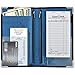 GOLGINO Server Book for Waitress Waiter Waitstaff 9" x 5", Two Zipper Pockets & ID Holder, Premium Receipt Book Organizer Wallet Fits Aprons, 11 Money Pockets for Restaurant Guest Checks (Black/Blue)