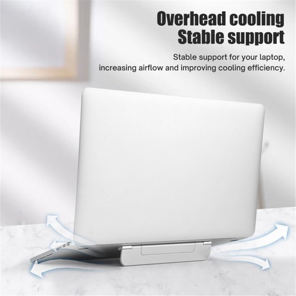 Podstawka pod laptopa, Portable Laptop Stand Invisible Bracket Foldable Notebook Accessories Support for 11-17 Inch Notebooks Akcesoria do laptopów(Silver)