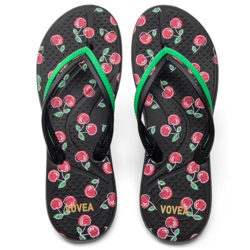 Image of VOVEA Flip Flops For Women Non-Slip Bathroom Shower Shoes Cushion foam Indoor and Outdoor Sandals
