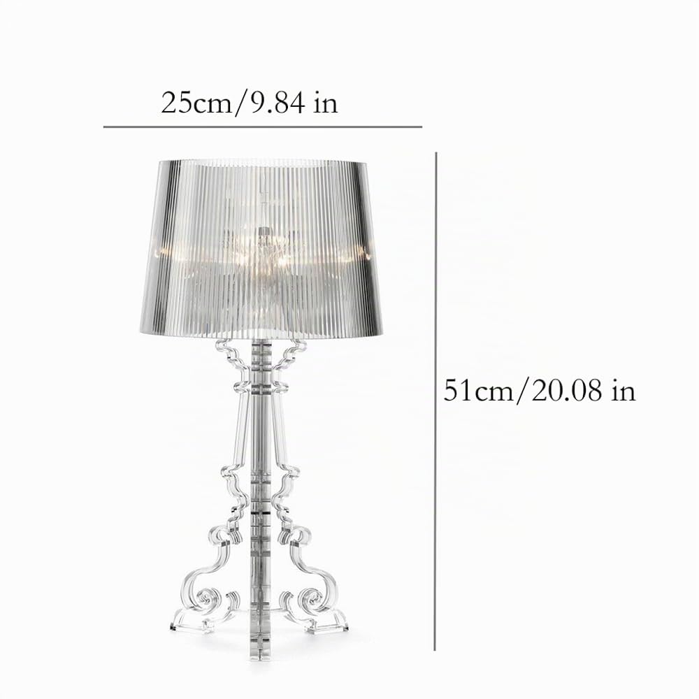 Lampada da Scrivania Moderna Soggiorno Ufficio Acrilico Decorazione Trasparente Lampada da Tavolo Lampada da Comodino Adatto per Camera da Letto Studio Ristorante Hotel Atmosfera Decorazione