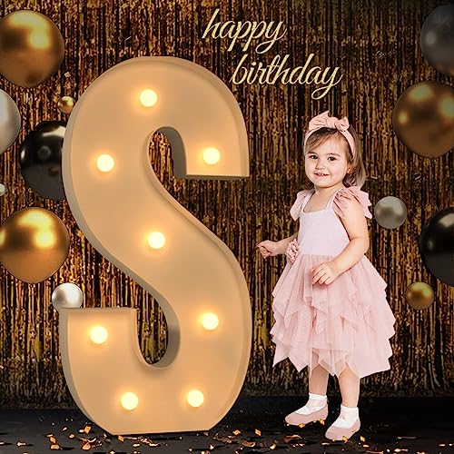 Mixifox Marquee Light Up Letters, 3FT Large Light Up Letters