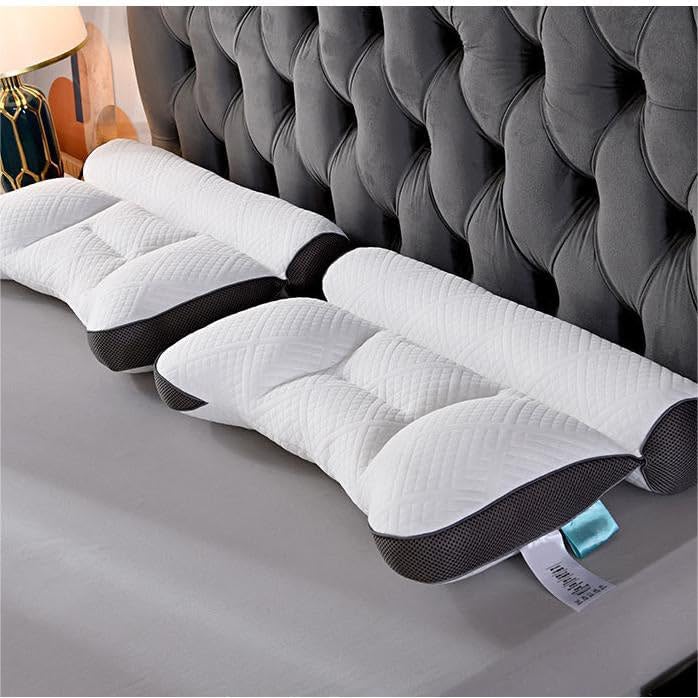 Miniatura 7 de Almohada de plumón de ganso cómoda para mejorar el sueño, almohada ergonómica ultra cómoda para aliviar el dolor de cuello y hombros, todas las