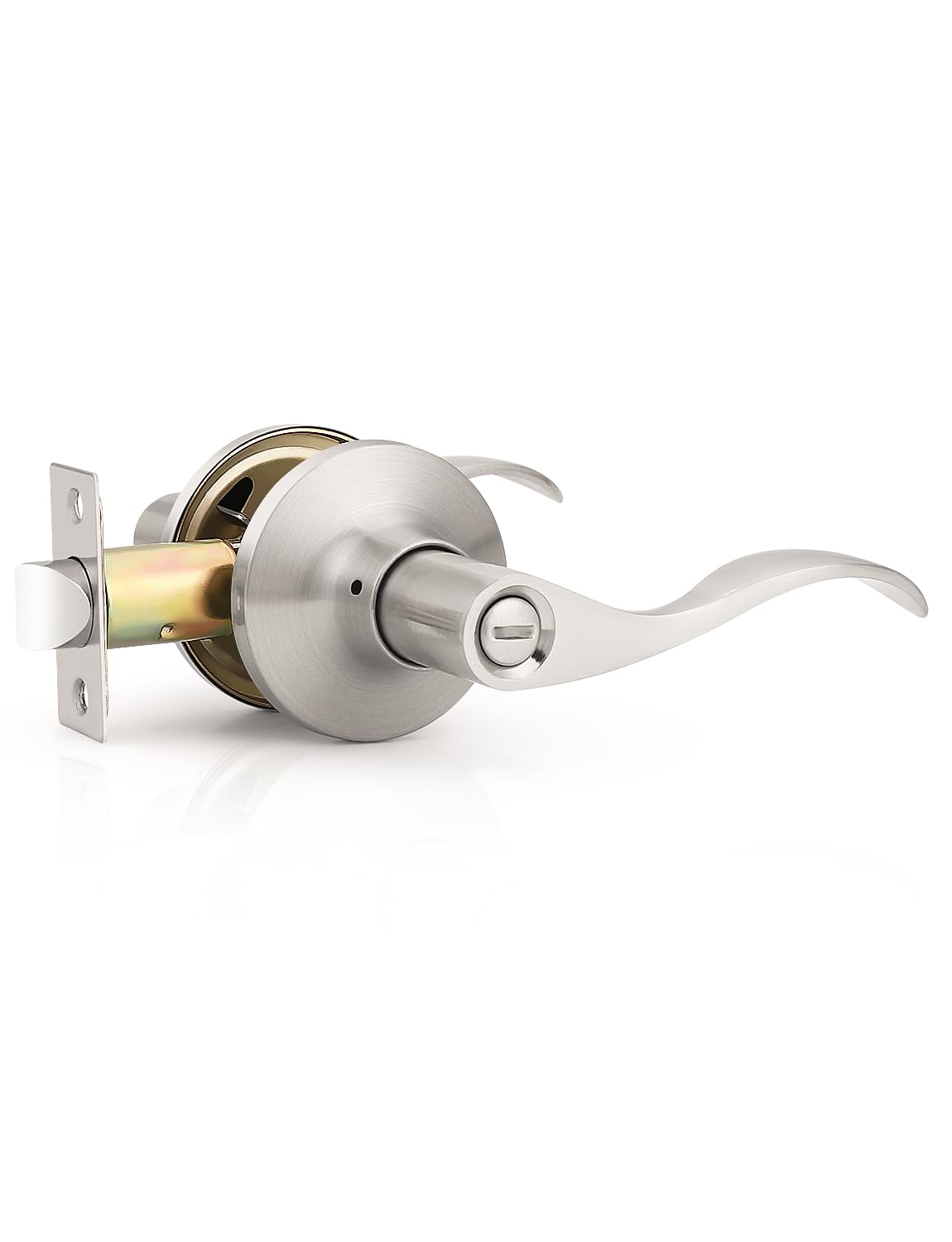 Mengico Satin Nickel Privacy Door Lever