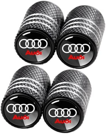 Tire Valve Stem Caps for Audi A3 RS3 A4 A5 A6 A7 RS7 A8 Q3 Q5 Q7 ...