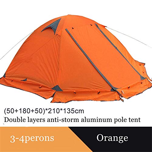 Outdoor-Campingzelt 2-Personen- oder 3-Personen-Doppelschicht-Aluminiumstange,schneesicheres Outdoor-Familienzelt
