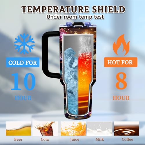 Book Lovers Gifts for Women, 40oz Tumbler with Handle & Straw - Image 5