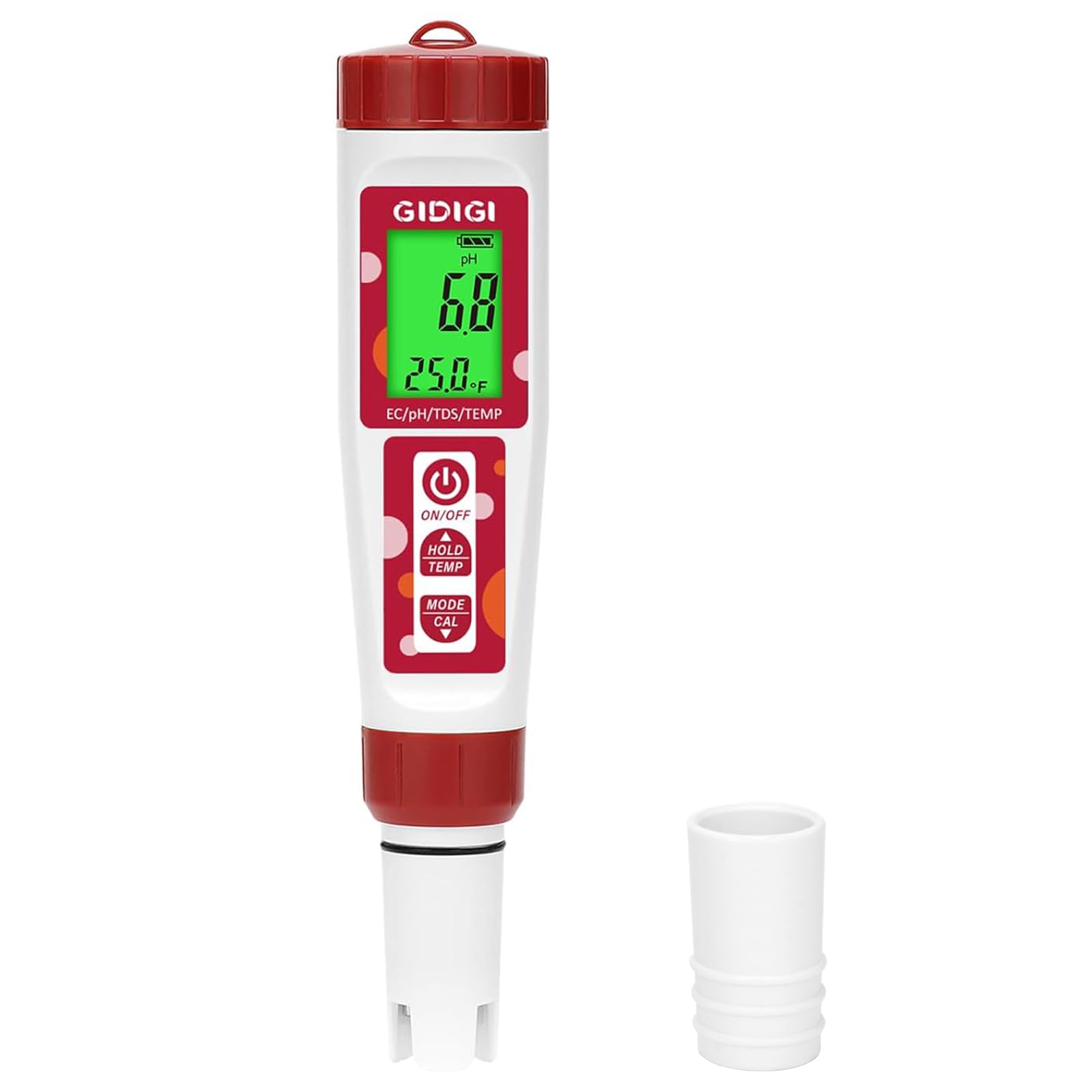 Compteur de pH, testeur de ppm hydroponique, compteur de pH ppm de nutriments, compteur numérique de température TDS EC pH et ppm pour l'eau, aquarium, piscines（manuel d'instructions en anglais）