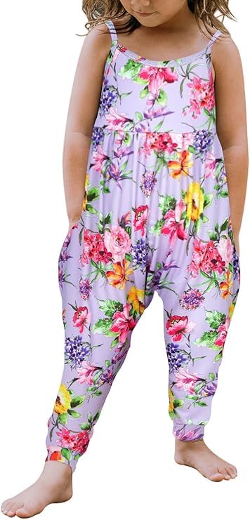 Yousie Toddler Girls Kids Rompers Jumpsuit Summer Spring Outfits 1-8 Years