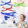 2025 Upgraded 3 Pack Foam Airplane Launcher Toys 2 Flight Mode Ultra Long Gliding Distance Kids Flying Toy Boys Girls Birthday Gifts Toys Outdoor Sport Party Favor
