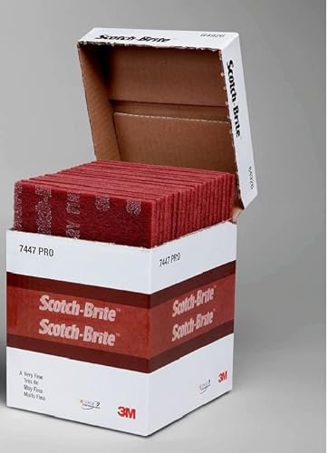 Miniatura 2 de 6" x 9" 3M 07447 Scotch-Brite Maroon General Purpose Hand Pads (1-Pack of 20 Pads)