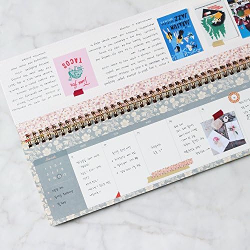 FUN DESIGN FAIR Weekly Planner Pad - Wirebound Undated Weekly Planner Pad, Weekly Scheduler Pad (Mint)