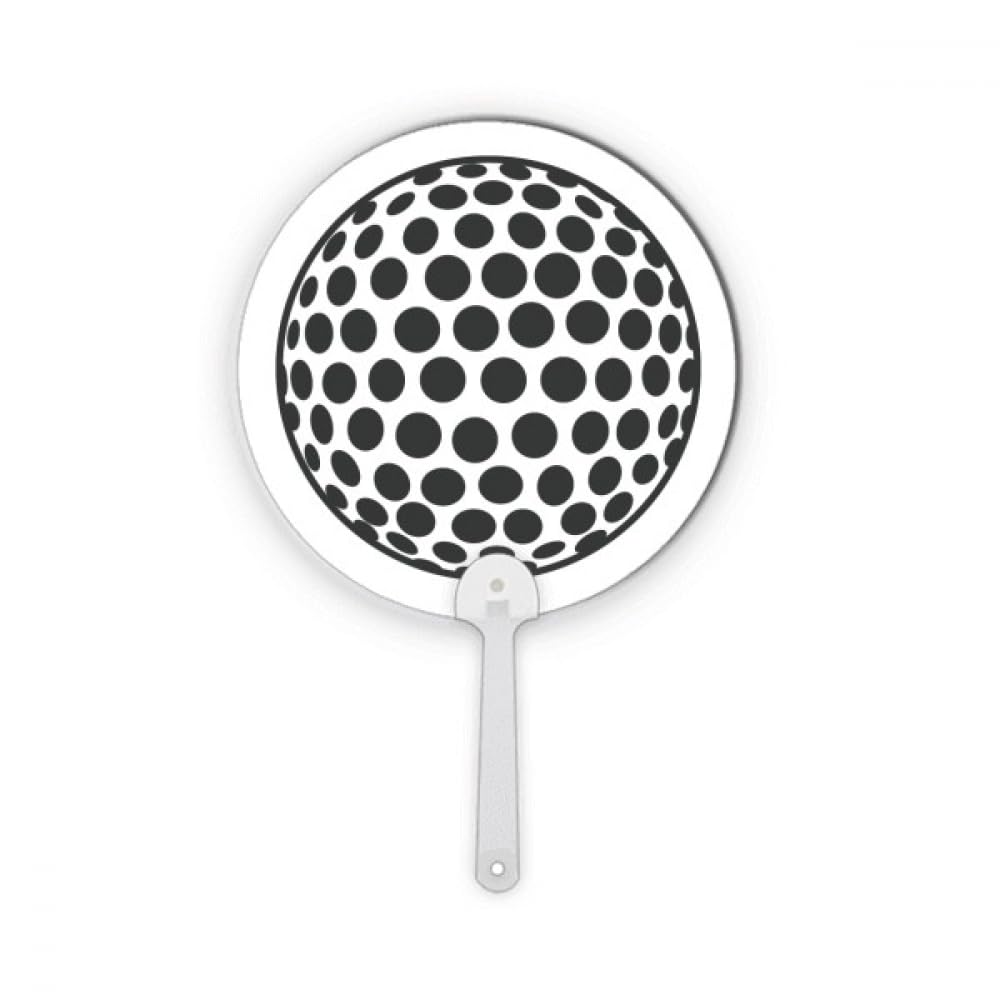 Fan portable rond en plastique avec motif géométrie sport de golf déco
