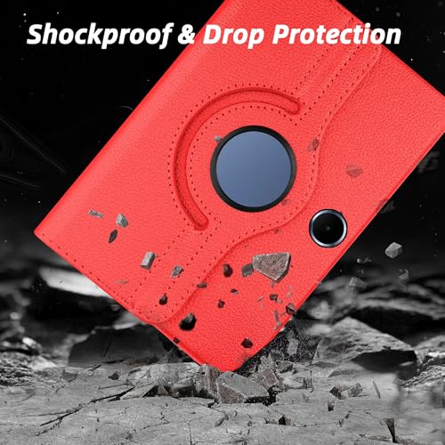 Image of TGK 360 Rotatable Smart Flip Cover for OnePlus Pad Lite 11 inch Tablet Case, Oppo Pad SE 11 inch (Red)