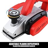 SCEPTRE SP-82 Corded Electric Planer Heavy Duty Strong Grip Motor Accurate & Smooth Planing Handheld Woodworking Tool Proper Heat Dissipation (82mm)